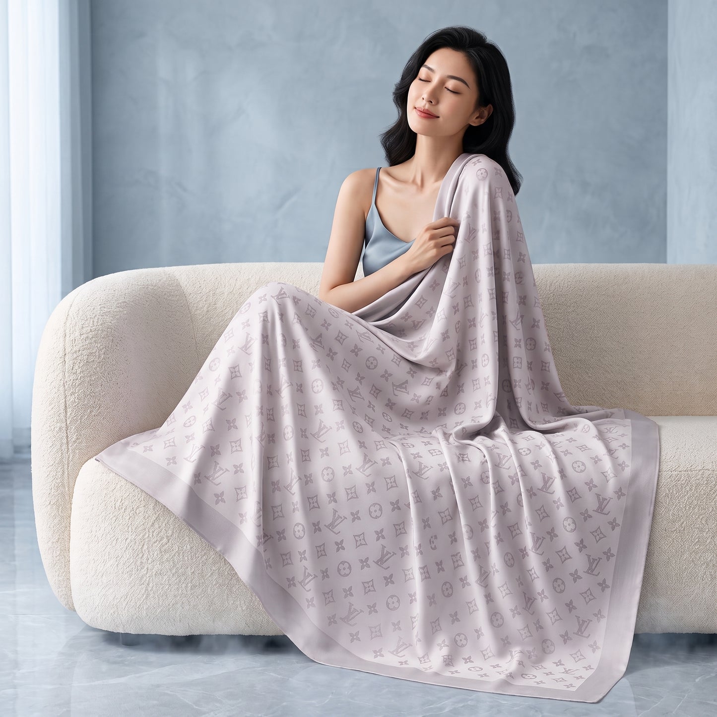 Cooling Blanket – Pearl Mist 50" × 60"