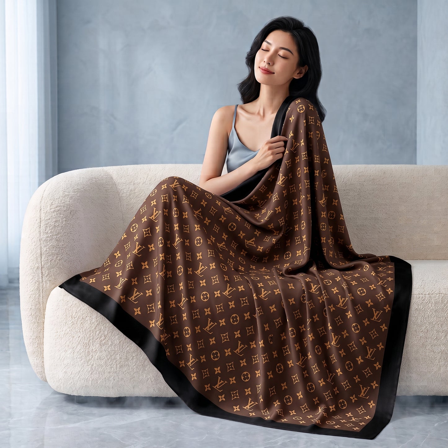 Cooling Blanket – Mocha Brown 50" × 60"
